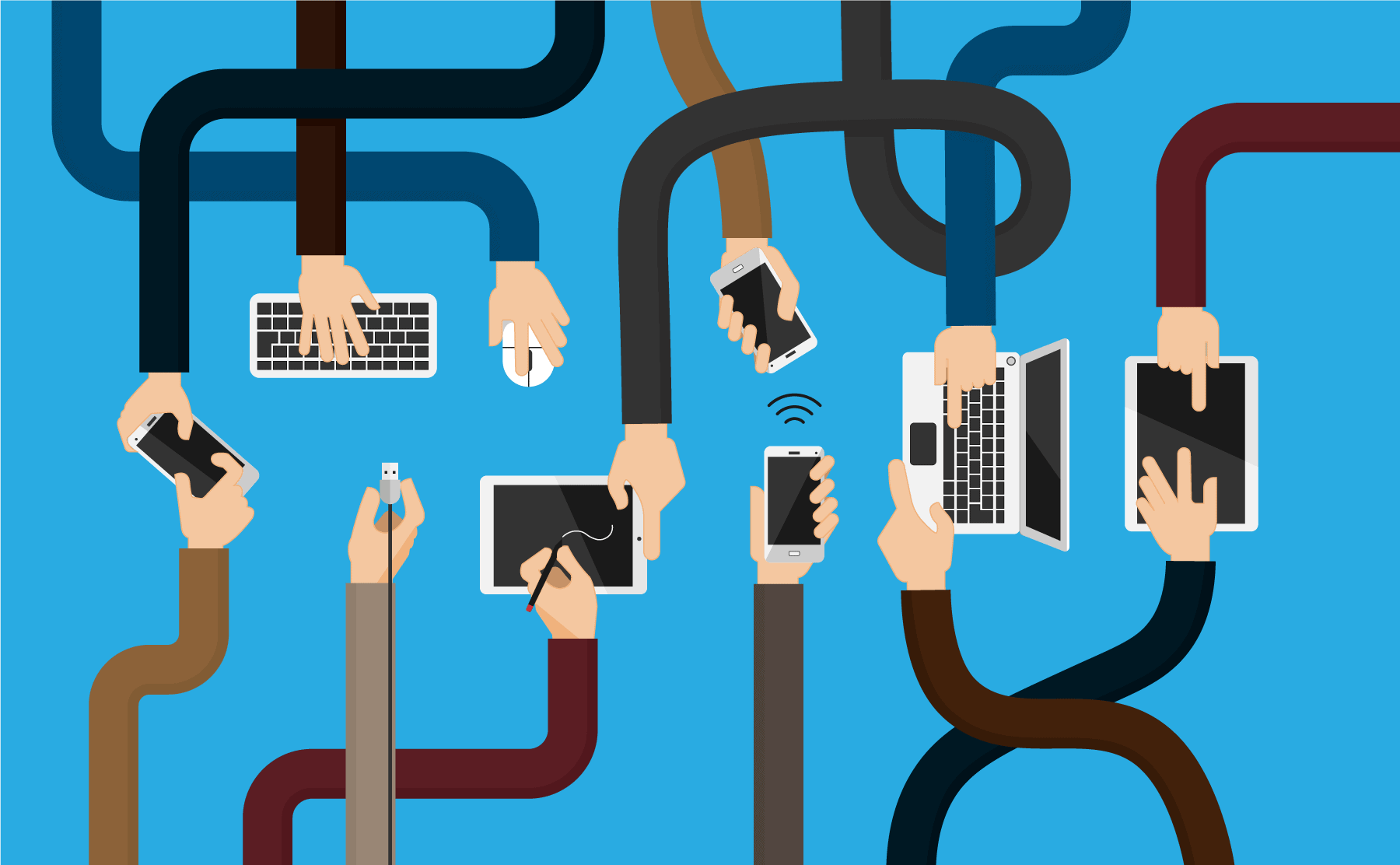 PlanetCom Tangled Device Illustration